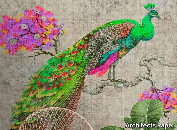 PEACOCK - Washable Digital printing wallpaper _ Architects Paper