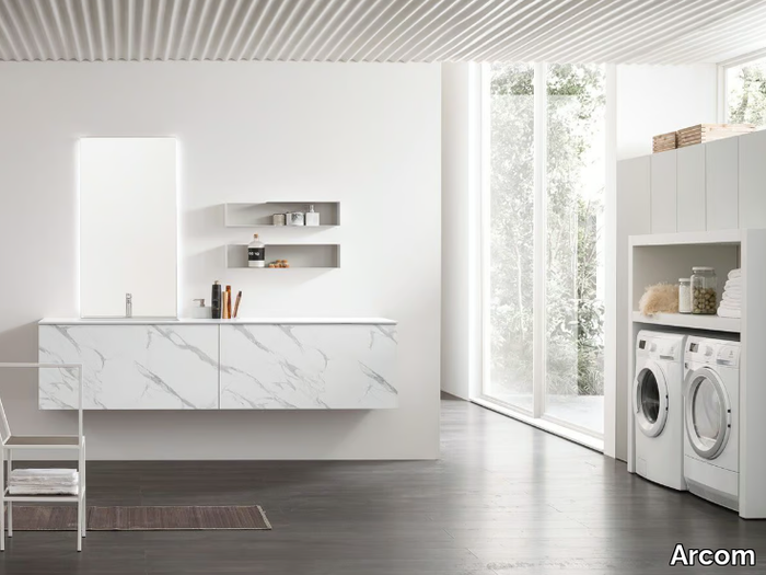 I_WASH - COMPOSITION 06 - Wooden laundry room cabinet _ Arcom