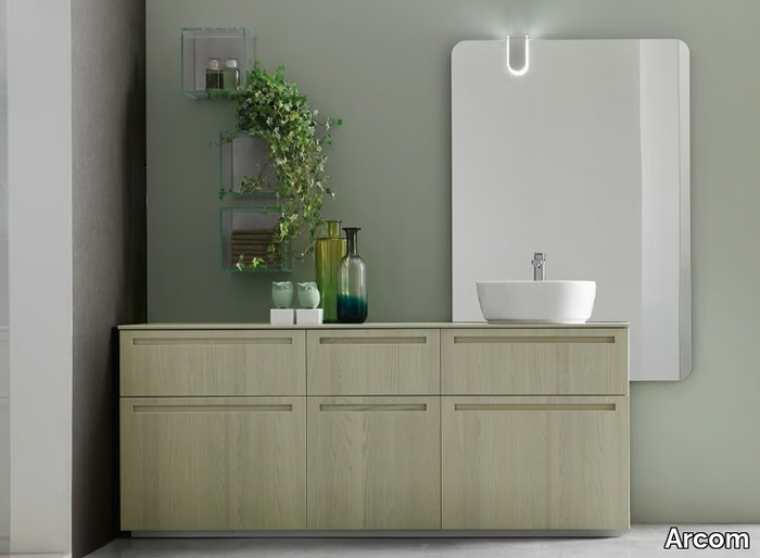 RUSH - COMPOSITION 26 - Sectional floorstanding bathroom cabinet with doors _ Arcom