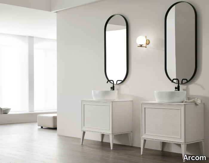 OPERA - COMPOSITION 08 - Wall-mounted wooden vanity unit with mirror _ Arcom