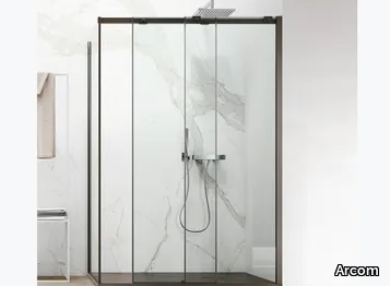 S8 - Rectangular corner shower cabin with sliding door _ Arcom