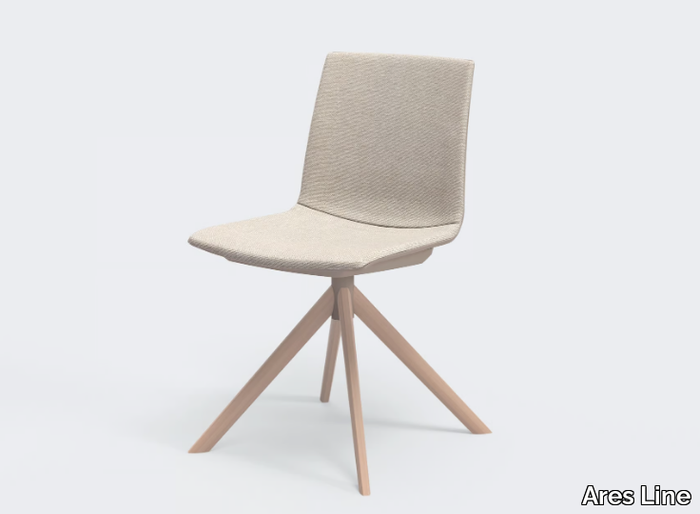 AIRA - Upholstered trestle-based chair _ Ares Line