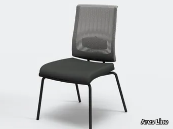 ZERO7 NET - Upholstered mesh chair _ Ares Line