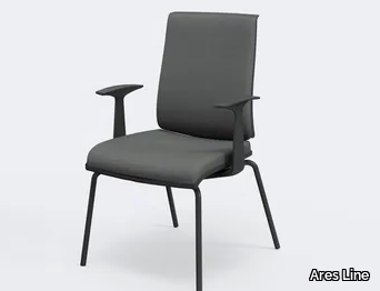 ZERO7 - Upholstered chair with armrests _ Ares Line