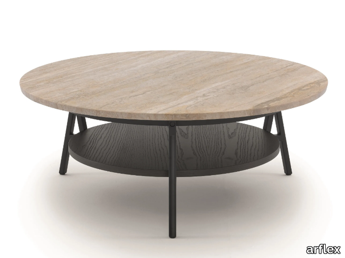 CRADLE - Low round marble coffee table _ arflex