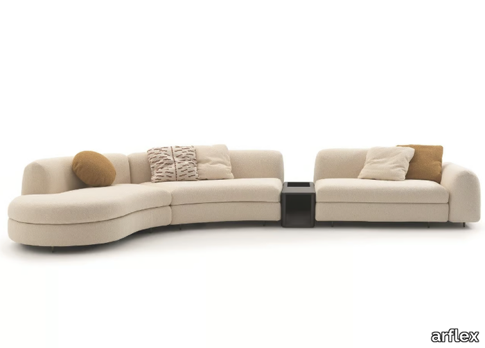 EDO - Sectional curved fabric sofa _ arflex