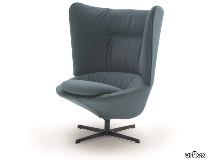 LADLE HIGH - Upholstered fabric armchair high-back _ arflex