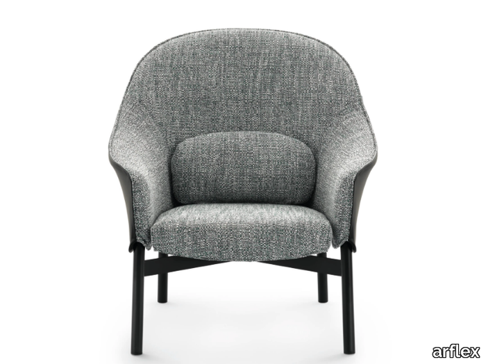 GLORIA HIGH - Fabric easy chair with armrests _ arflex