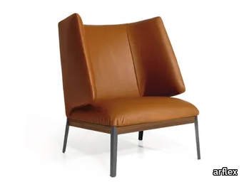 HUG HIGH - Leather armchair high-back _ arflex