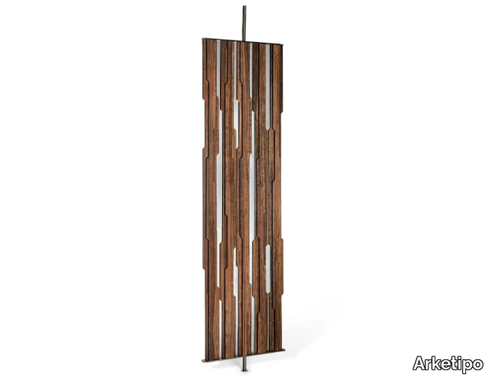 IN-DEPENDENT - Walnut and mirror room divider _ Arketipo