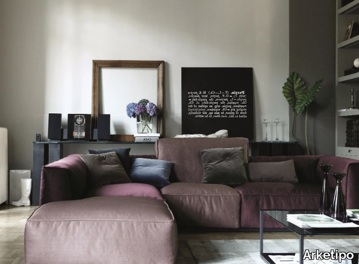 INKAS - Sectional sofa with chaise longue _ Arketipo