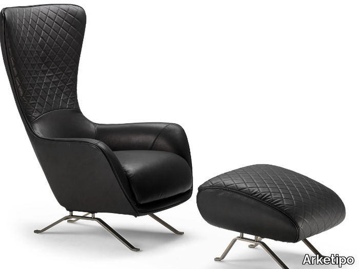 SIN SEATY - Leather armchair high-back _ Arketipo