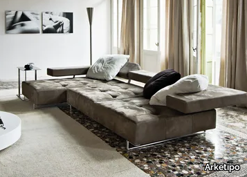 LOFT - Sectional leather sofa _ Arketipo