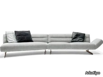 NASH - Sled base fabric sofa _ Arketipo