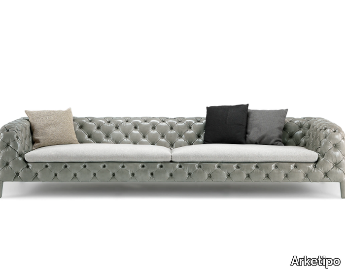 WINDSOR - Tufted leather sofa _ Arketipo