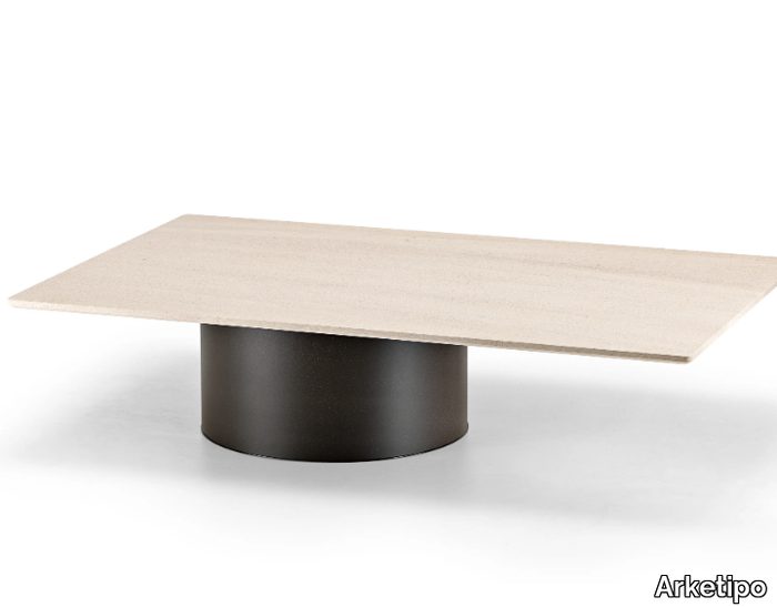 PETRA - Rectangular stone coffee table _ Arketipo