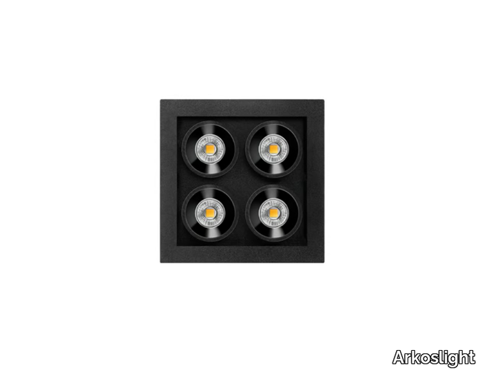 BLACK FOSTER MICRO RECESSED 2X2 - Recessed LED multiple aluminium spotlight _ Arkoslight