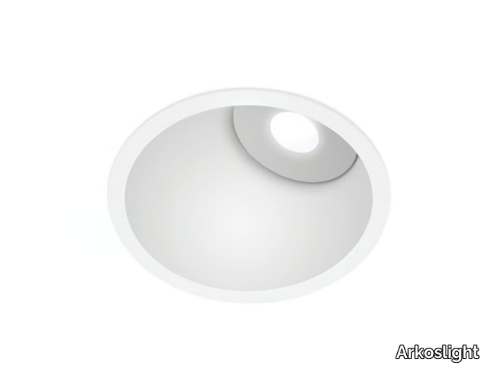 LEX MINI ASYMMETRIC - Recessed LED round aluminium spotlight _ Arkoslight