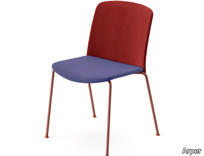 MIXU - Upholstered stackable fabric chair _ Arper