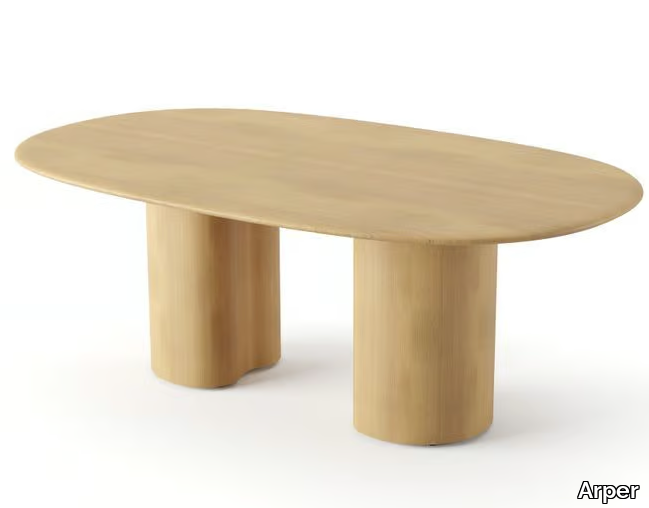 GHIA 74 - Oval wooden table _ Arper