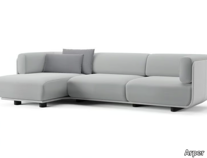 SHAAL - Sectional sofa with chaise longue _ Arper