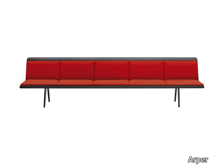 ZINTA WAITING - Modular multi-layer wood bench _ Arper