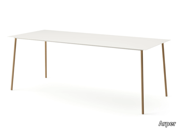 ONEMM - Rectangular metal high table _ Arper