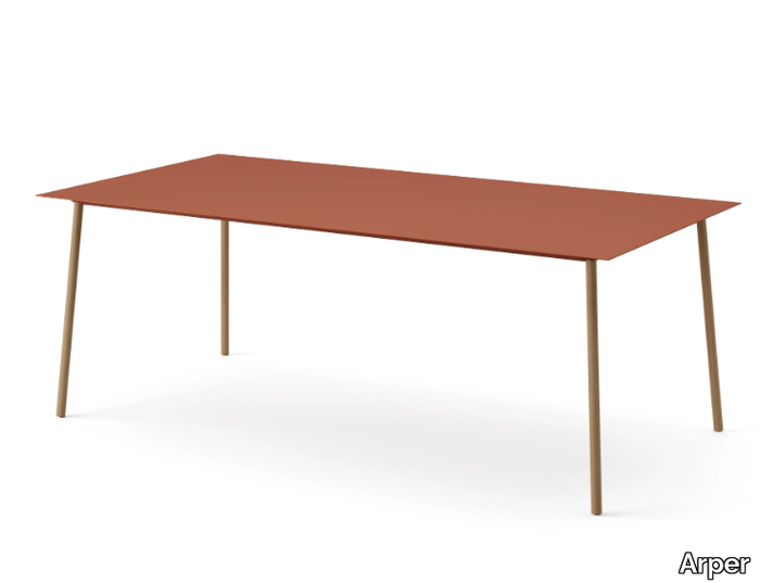 ONEMM - Rectangular metal table _ Arper