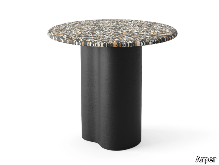 GHIA TOTEM - Round MDF high side table _ Arper