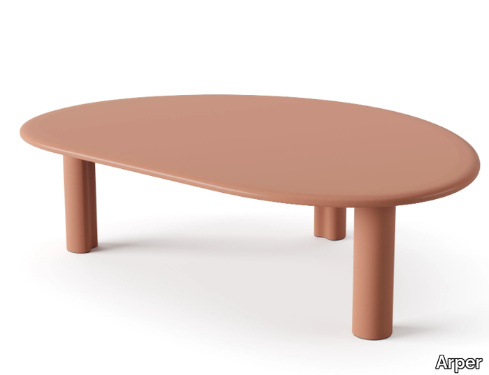 GHIA - Low oval MDF coffee table _ Arper