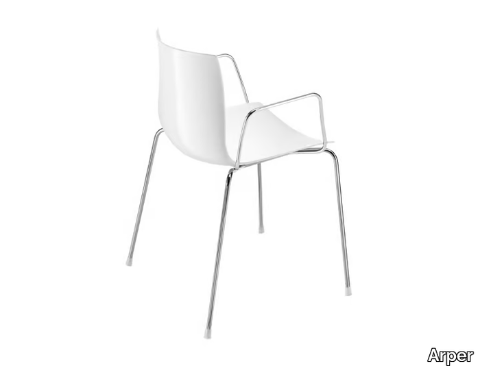 CATIFA 46 - Stackable chair with armrests _ Arper