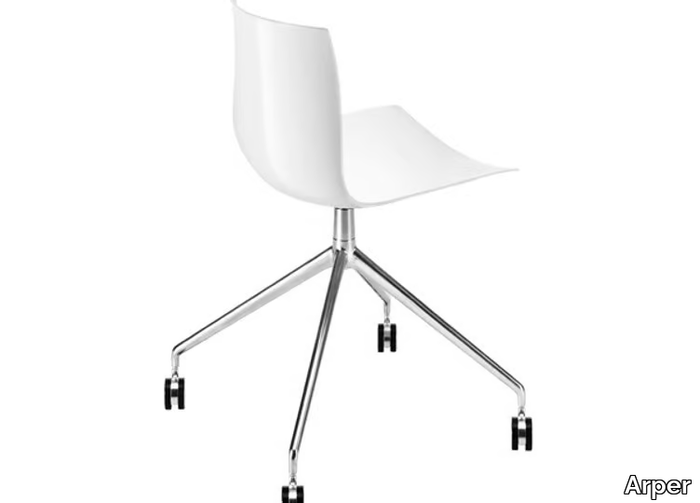 CATIFA 46 - Trestle-based chair with castors _ Arper