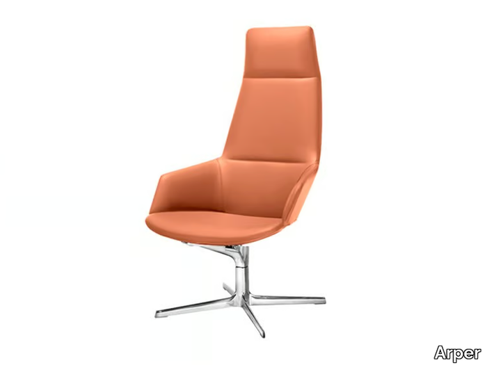 ASTON LOUNGE - Swivel executive chair with 4-spoke base with armrests _ Arper