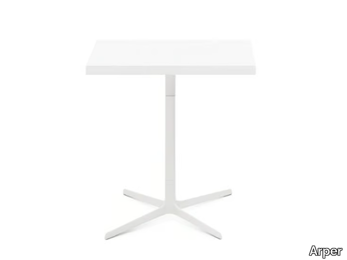 FRED H 74 - Square table with 4-star base _ Arper