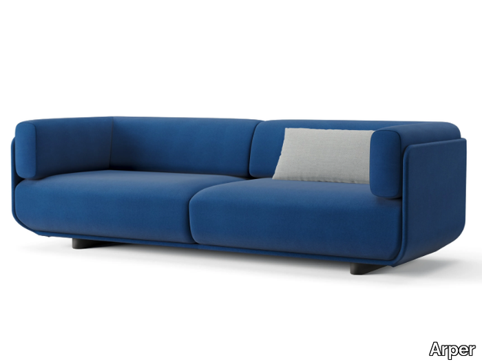 SHAAL - 3 seater fabric and leather sofa _ Arper