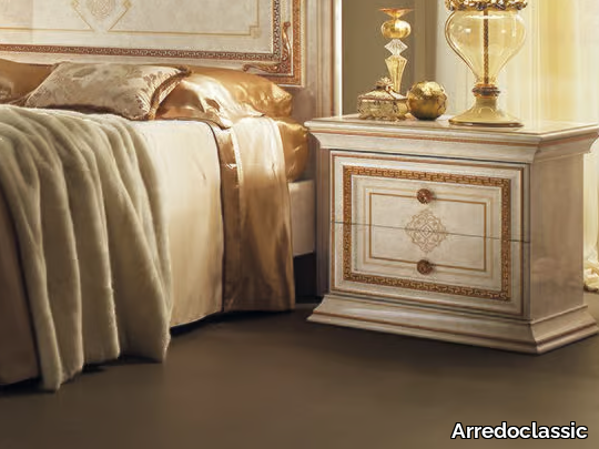 LEONARDO - Rectangular bedside table with drawers _ Arredoclassic