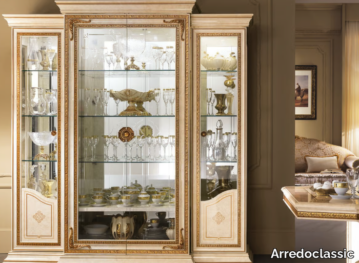 LEONARDO - Classic style wooden display cabinet _ Arredoclassic