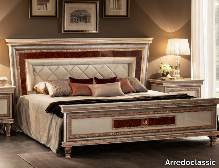 DOLCE VITA - Wooden bed with tufted headboard _ Arredoclassic