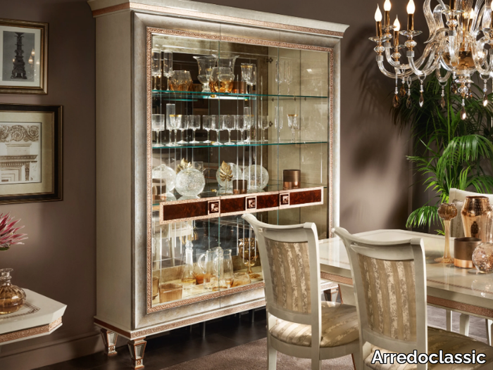 DOLCE VITA - Wood and glass display cabinet _ Arredoclassic