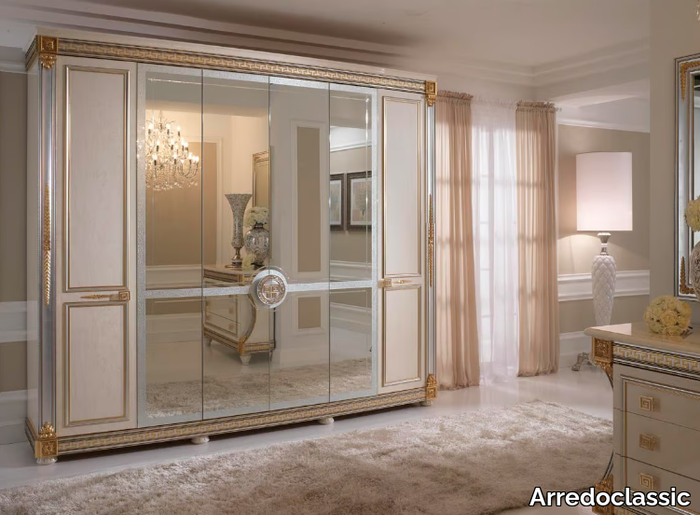 LIBERTY - Art Nouveau mirrored wooden wardrobe _ Arredoclassic