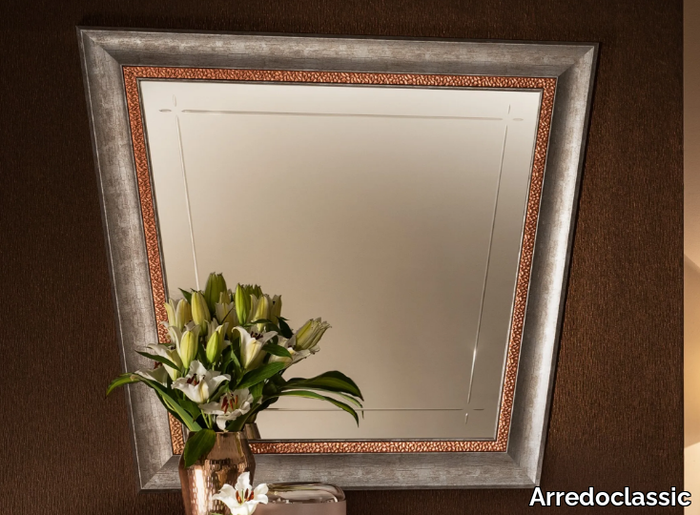 DOLCE VITA - Framed wall-mounted wooden mirror _ Arredoclassic