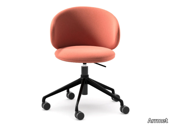 BELLE HO - Height-adjustable fabric chair with castors _ Arrmet