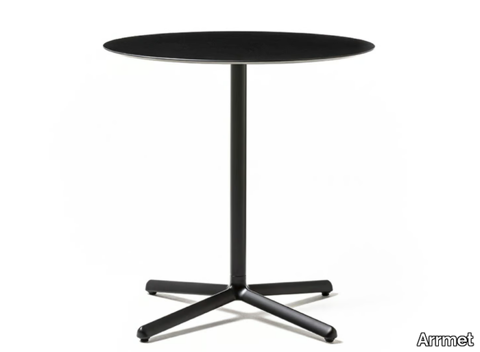 CLIVO 73 - Round die cast aluminium table with 4-star base _ Arrmet