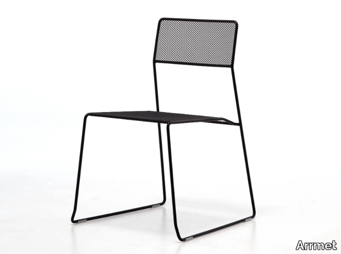 LOG MESH - Stackable steel garden chair _ Arrmet