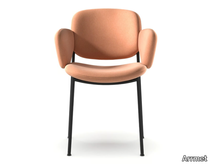 MACKA - Upholstered fabric chair with armrests _ Arrmet