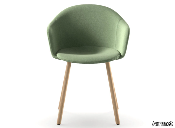 MÁNI ARMSHELL FABRIC 4WL - Fabric chair with armrests _ Arrmet