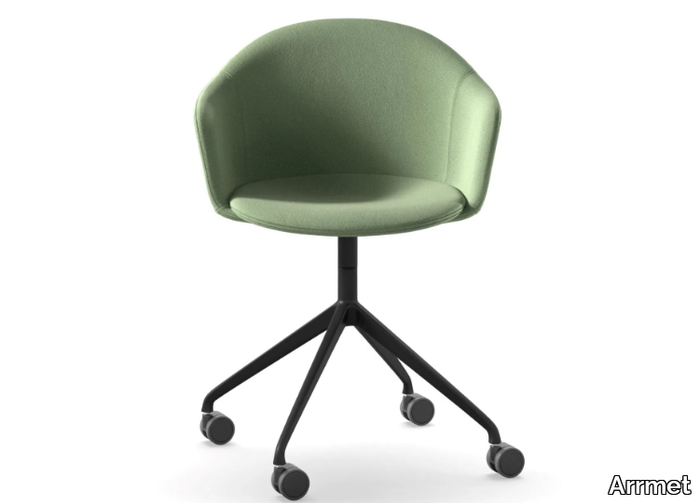 MÁNI ARMSHELL FABRIC HO/4 - Trestle-based fabric office chair with castors _ Arrmet