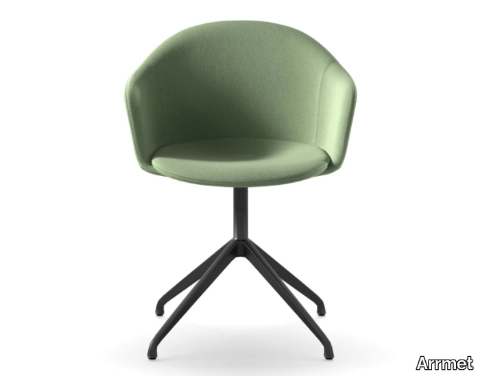 MÁNI ARMSHELL FABRIC SP - Swivel trestle-based fabric chair _ Arrmet