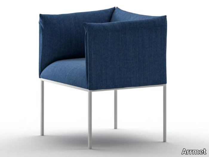 SHARP - Fabric easy chair with armrests _ Arrmet