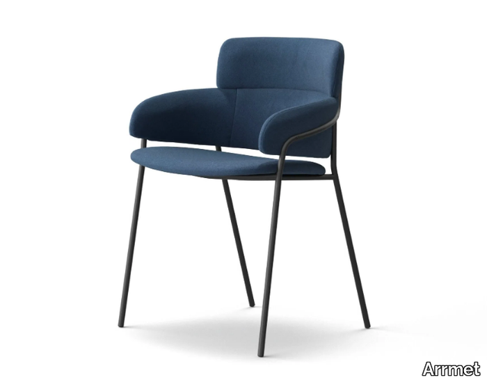 STRIKE - Upholstered fabric chair with armrests _ Arrmet